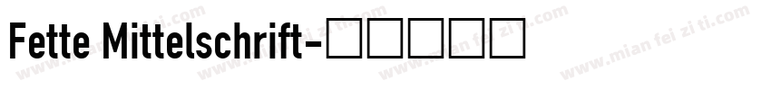 Fette Mittelschrift字体转换